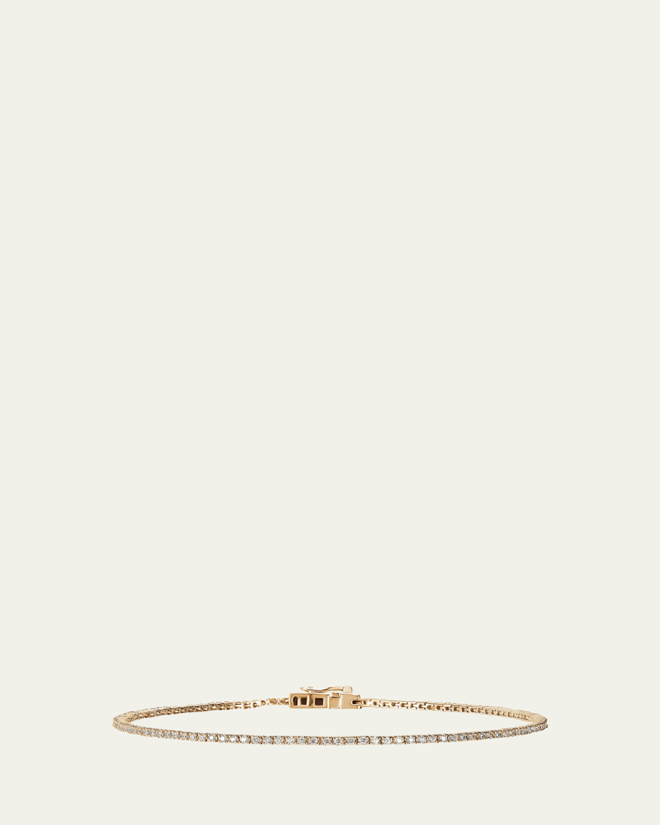 Skinny Diamond Tennis Bracelet, 6"L